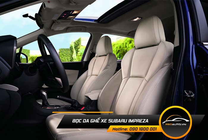 Bảng giá bọc ghế da ô tô Subaru Impreza 