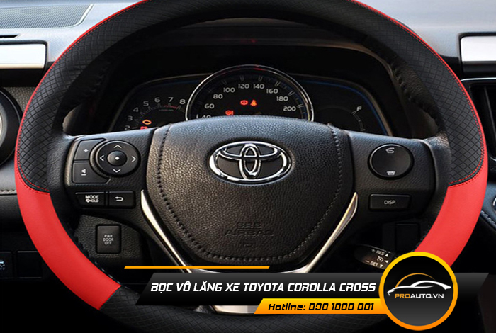 Bọc da vô lăng xe Corolla Cross