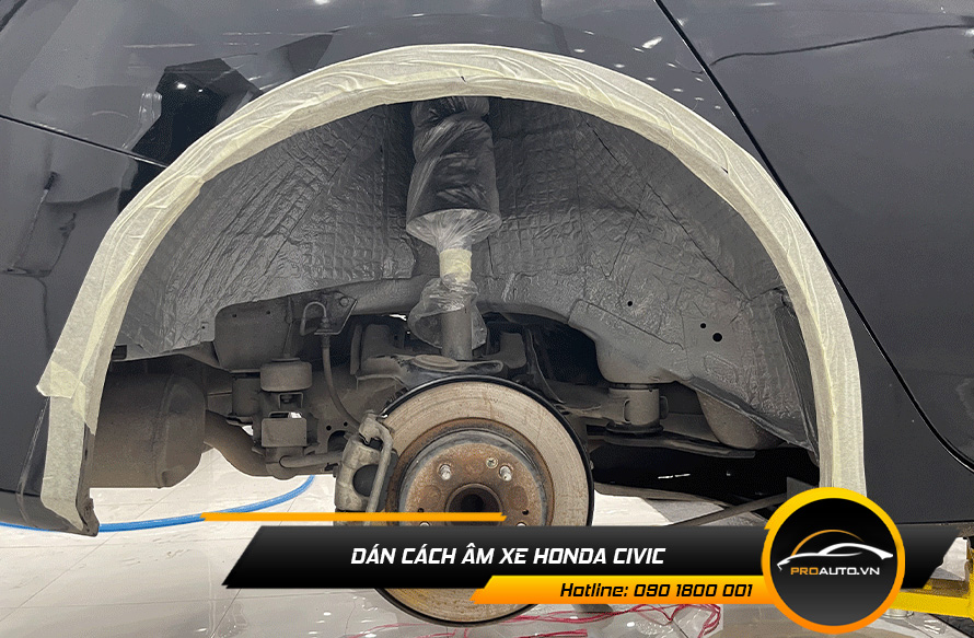 Xịt phủ hốc bánh cách âm chống ồn xe Honda Civic