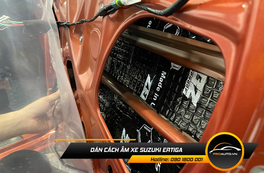 Cách âm chống ồn xe Suzuki Ertiga vị trí cửa