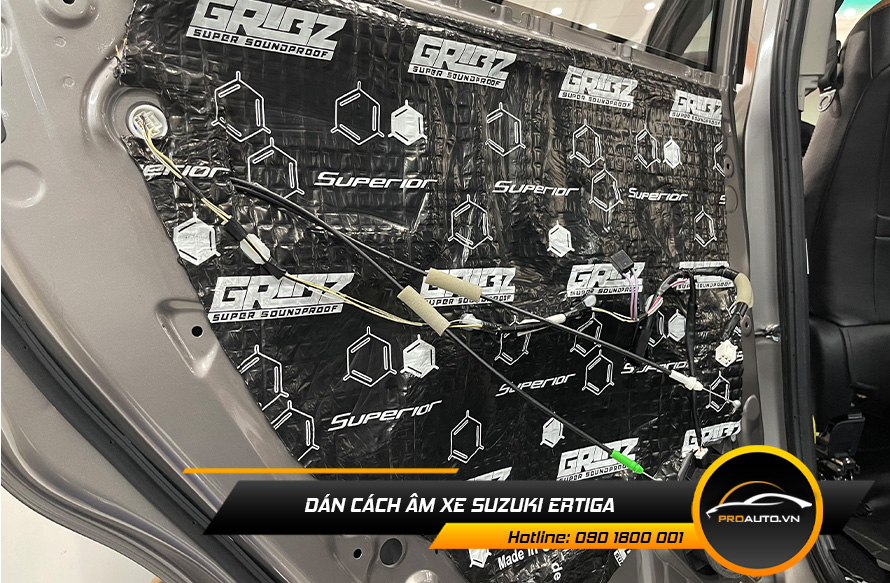 Cách âm chống ồn xe Suzuki Ertiga vị trí cửa