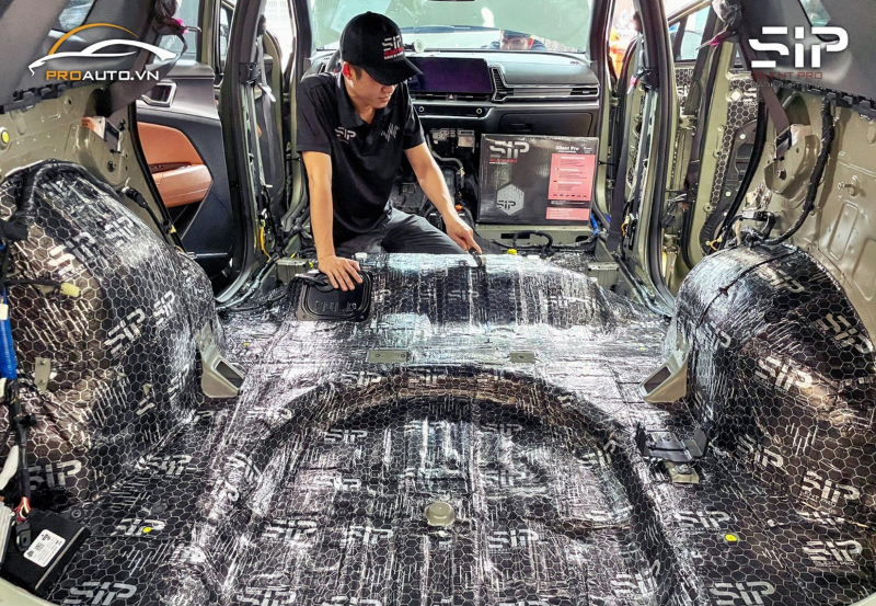 Cách âm khoang máy xe Hyundai Palisade