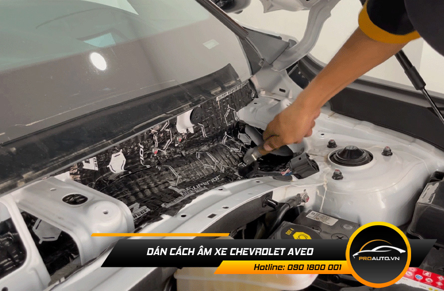 Thi công cách âm chống ồn xe Chevrolet Aveo tại Trung tâm Proauto.vn