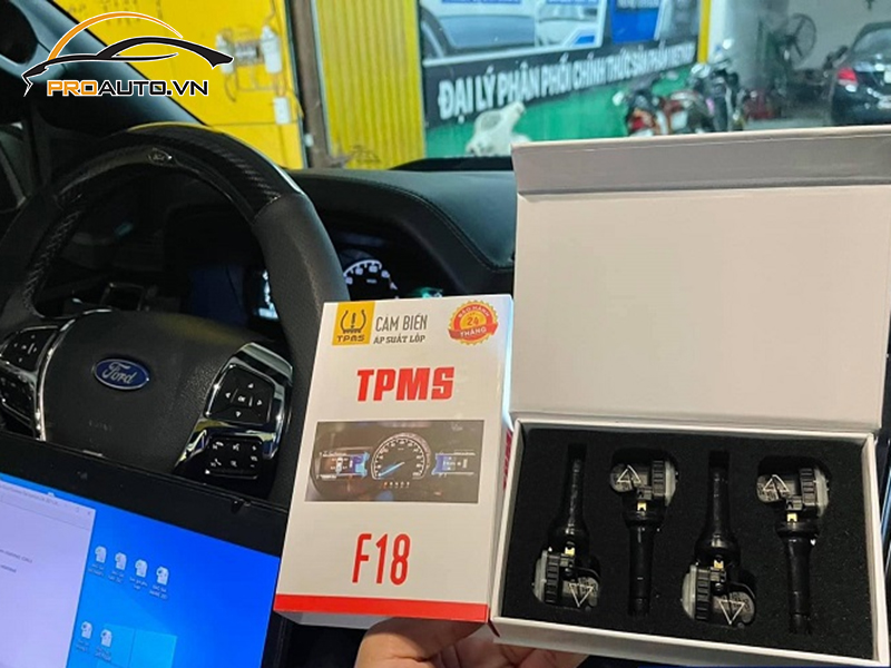 Lắp Cảm Biến Áp Suất Lốp Cho Xe Ford Everest