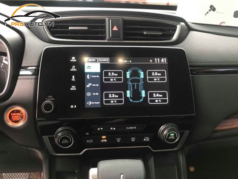 Lắp cảm biến áp suất lốp cho xe Toyota Granvia
