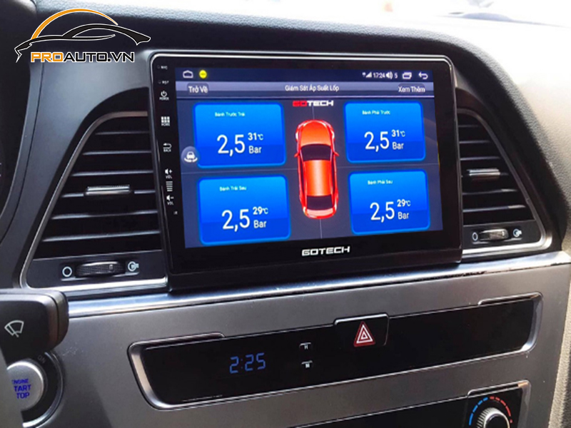 Lắp cảm biến áp suất lốp cho xe Hyundai Sonata