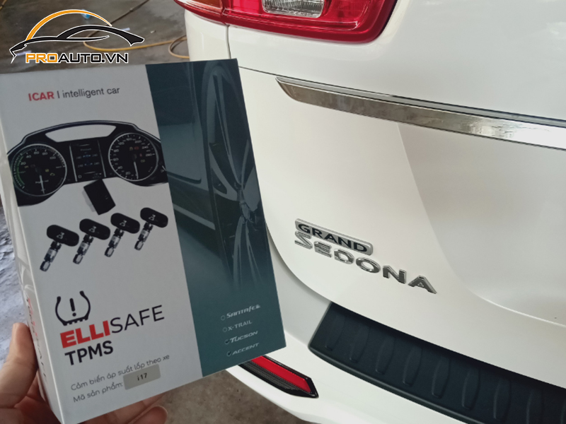 Lắp Cảm Biến Áp Suất Lốp Cho Xe Kia Sedona