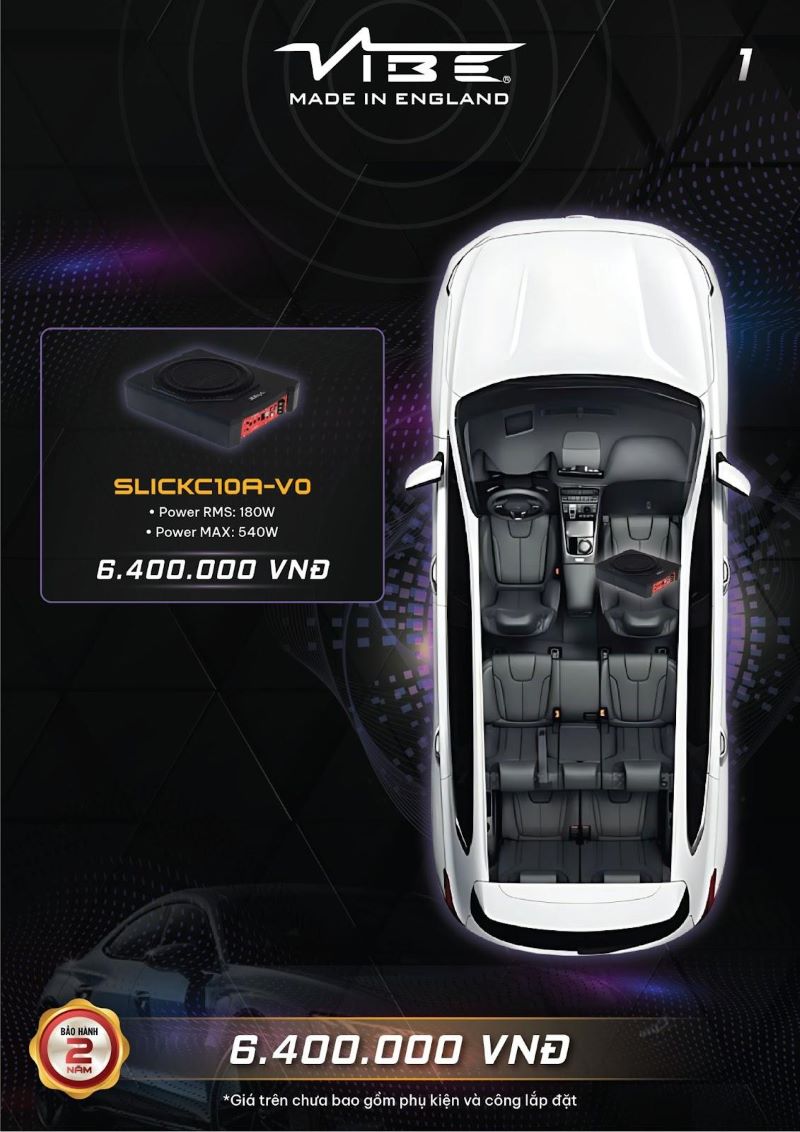 Cấu hình nâng cấp âm thanh Vibe cho xe Kia Carnival (1)