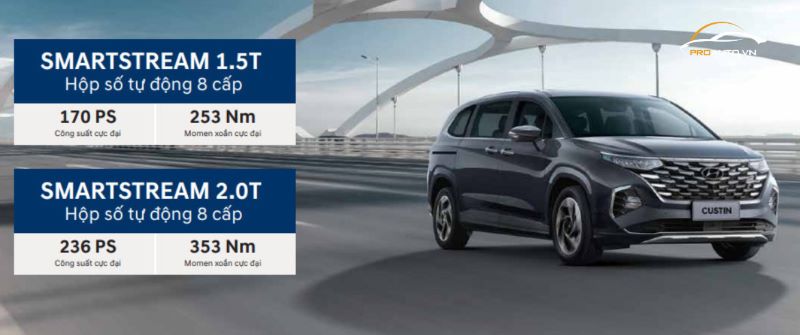 Đánh giá động cơ và vận hành Hyundai Custin 2024