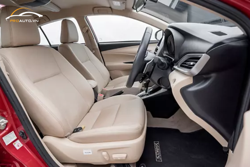 Đổi màu nội thất ghế tài, phụ xe Toyota Yaris