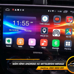 man hinh android xe mitsubishi Mirage 1