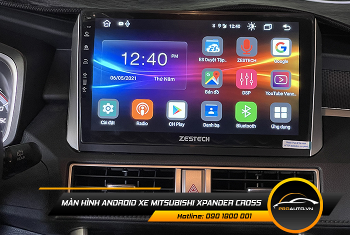 man hinh android xe mitsubishi xpander cross