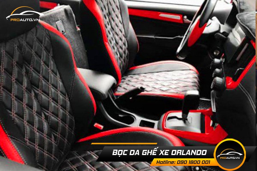 Bọc da ghế xe Orlando phối màu