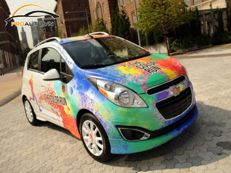 Dán wrap đổi màu Chevrolet Spark