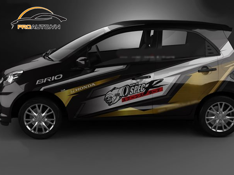 Dán wrap đổi màu xe Honda Brio
