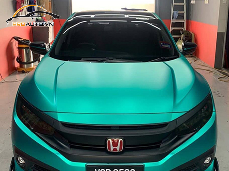 Dán wrap đổi màu xe Honda Civic