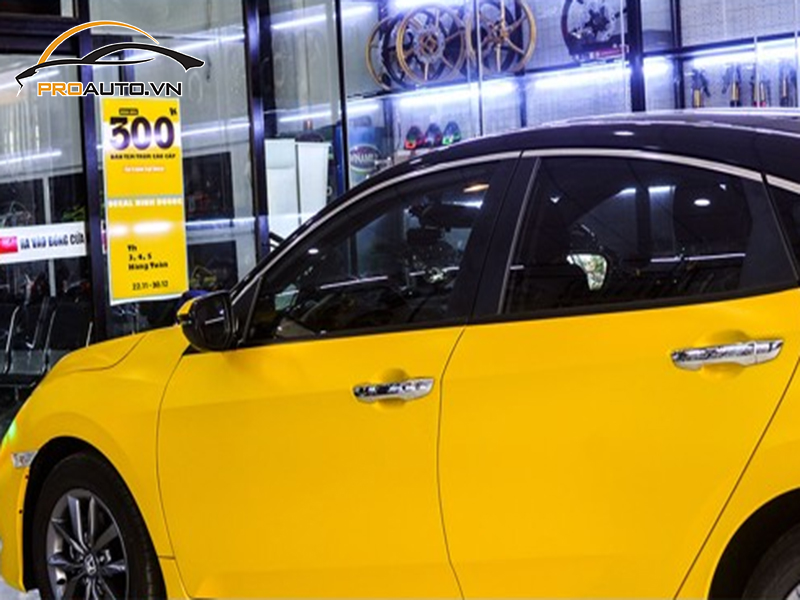 Dán wrap đổi màu xe Honda Civic