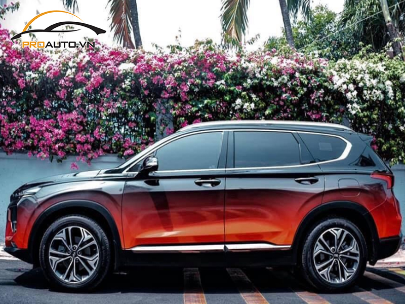 Dán wrap đổi màu xe Hyundai SantaFe