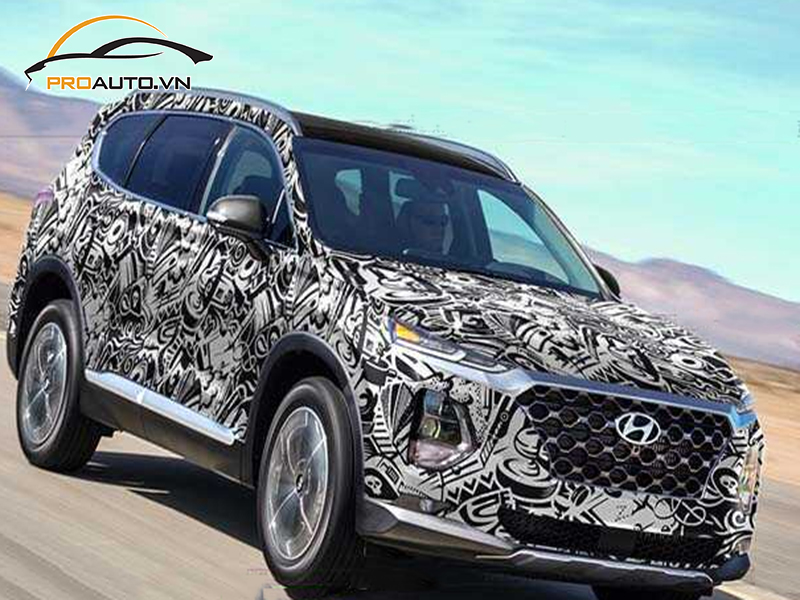 Dán wrap đổi màu xe Hyundai SantaFe