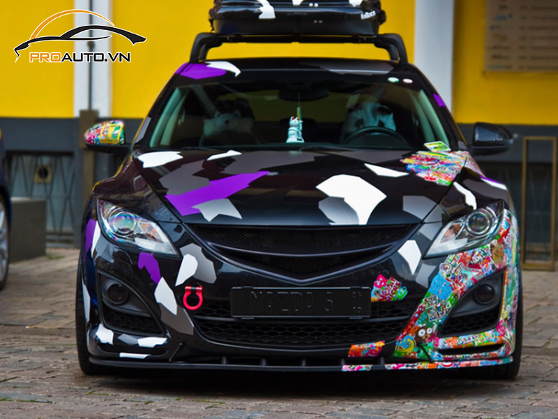 Dán wrap đổi màu xe Mazda 6