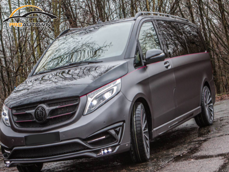 Dán wrap đổi màu xe Mercedes V-Class