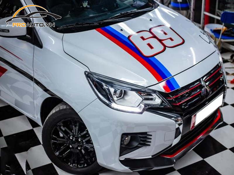 Dán wrap đổi màu Mitsubishi Attrage