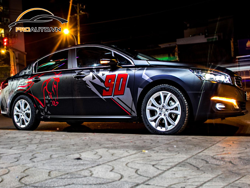 Bảng giá dán wrap đổi màu xe Peugeot 508