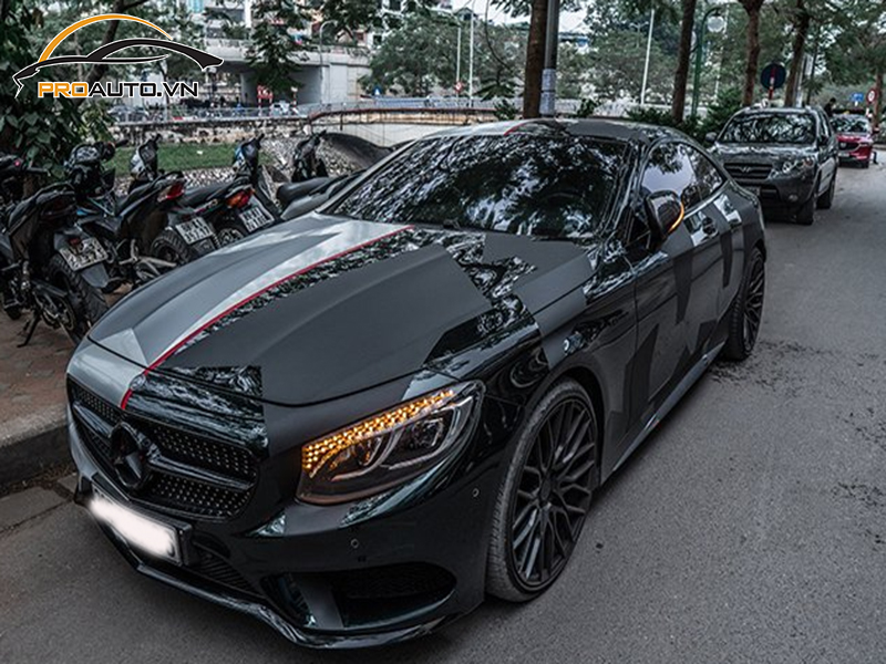 Dán wrap đổi màu xe Mercedes S-Class