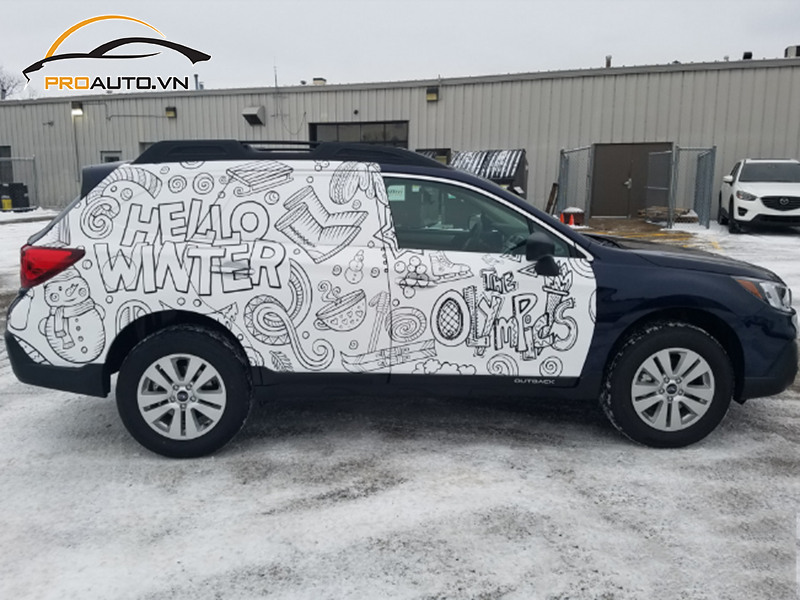 Dán wrap đổi màu xe Subaru Outback