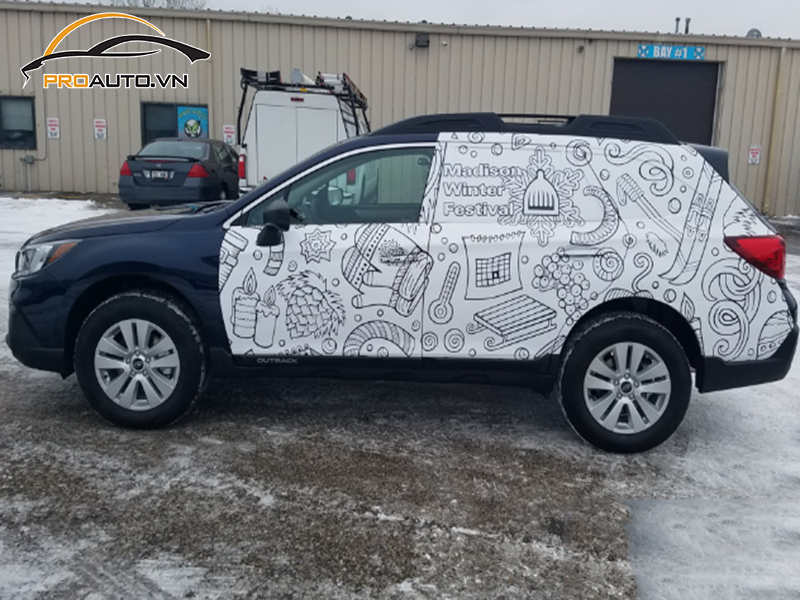 Dán wrap đổi màu cho xe Subaru Outback
