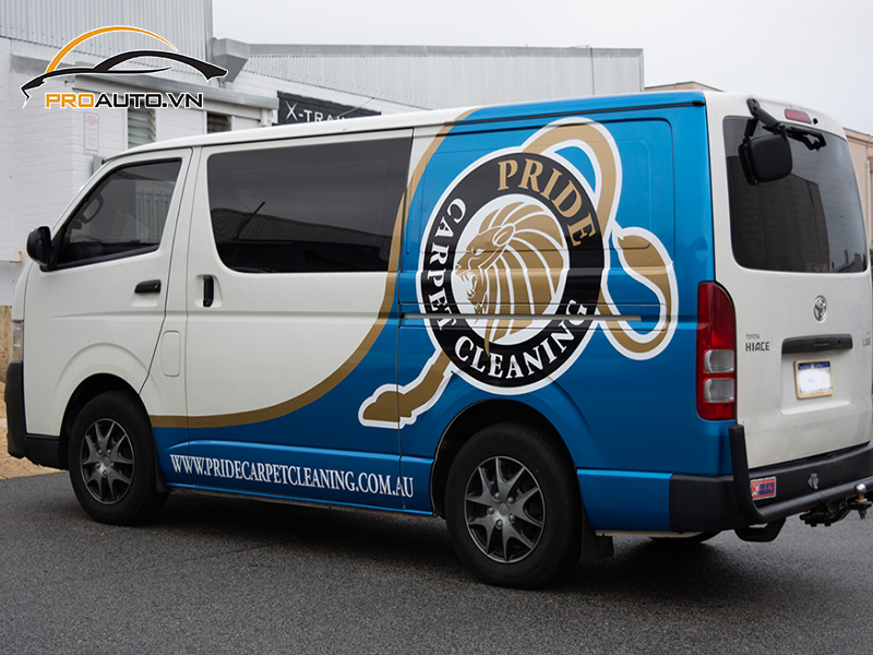 Dán wrap đổi màu xe Toyota Hiace