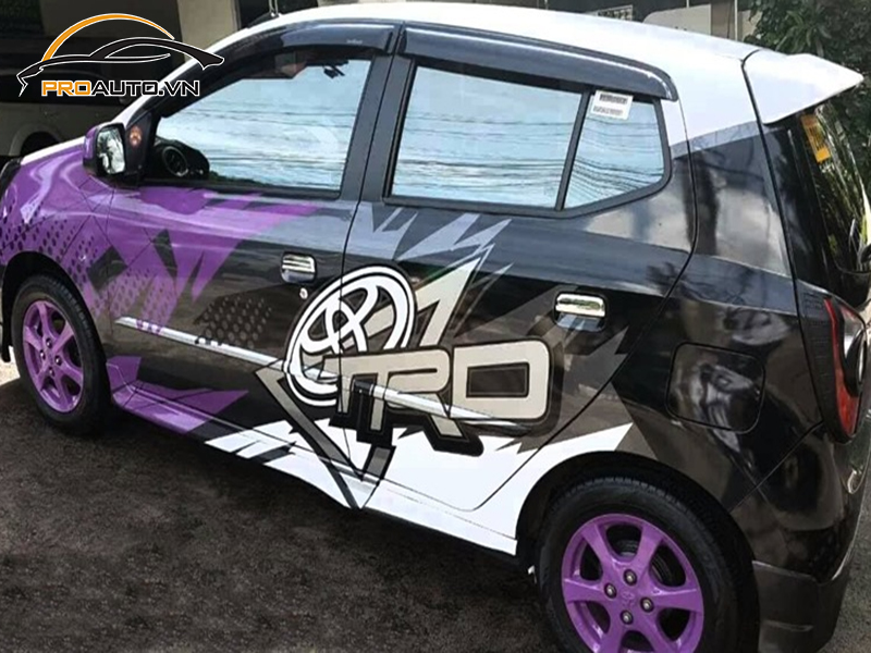 Dán wrap đổi màu Toyota Wigo
