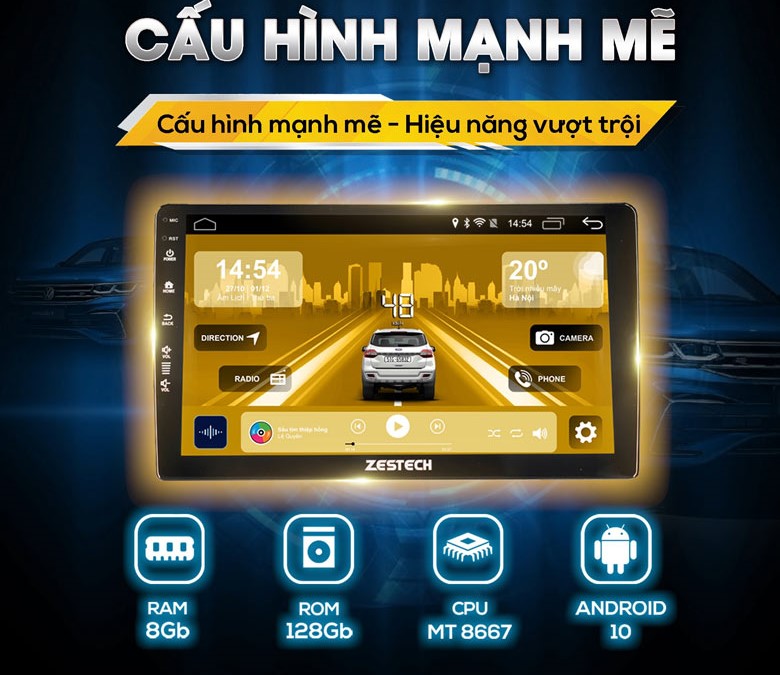 Thông số kỹ thuật màn hình Android Zestech ZT22