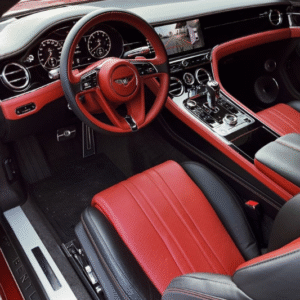 Bentley Continental bọc da đổi màu nội thất ô tô đỏ cá tính