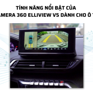 Camera 360 Elliview V5 xóa nền đen dưới gầm xe và hiển thị góc quay rõ ràng, sắc nét