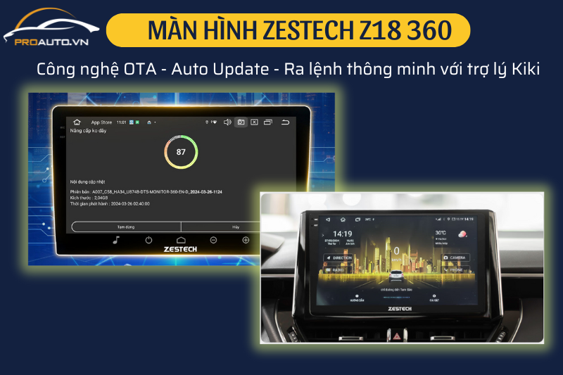 Công nghệ OTA - Auto Update - Ra lệnh thông minh với trợ lý Kiki