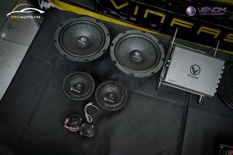 Độ loa 3-way Venom VX 6.3B cho Vinfast VF3