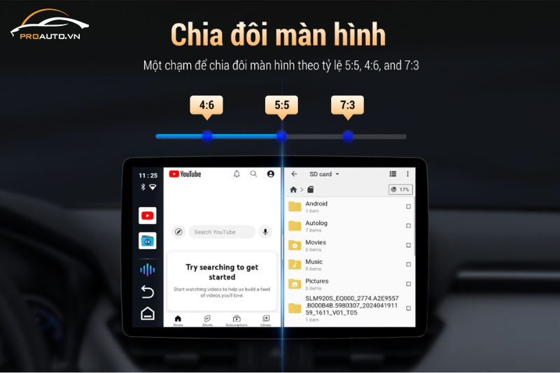 Hỗ trợ tính năng chia đôi màn hình cùng Android Box Bravigo