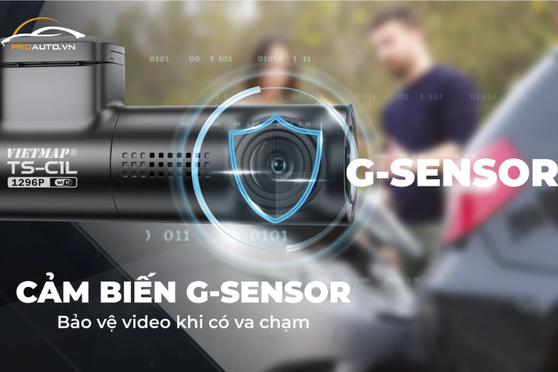 An toàn với cảm biến va chạm camera hành trình TS-C1L