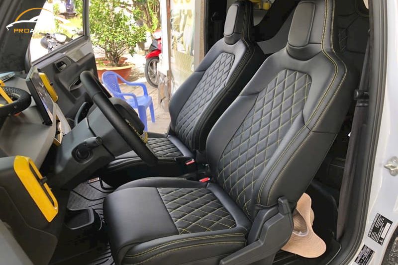 Bọc ghế da cho Vinfast VF3 tone đen huyền bí