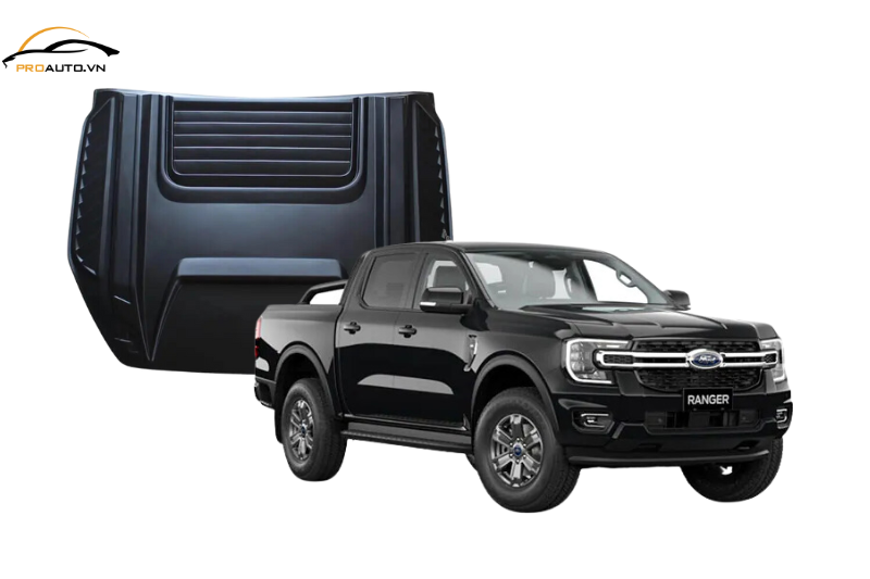Độ ốp nắp capo - Phụ kiện đồ chơi xe Ford Ranger 2025 