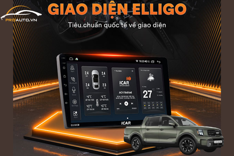 Màn hình Androird - Phụ kiện đồ chơi xe KIA Tasman 2025 chính hãng