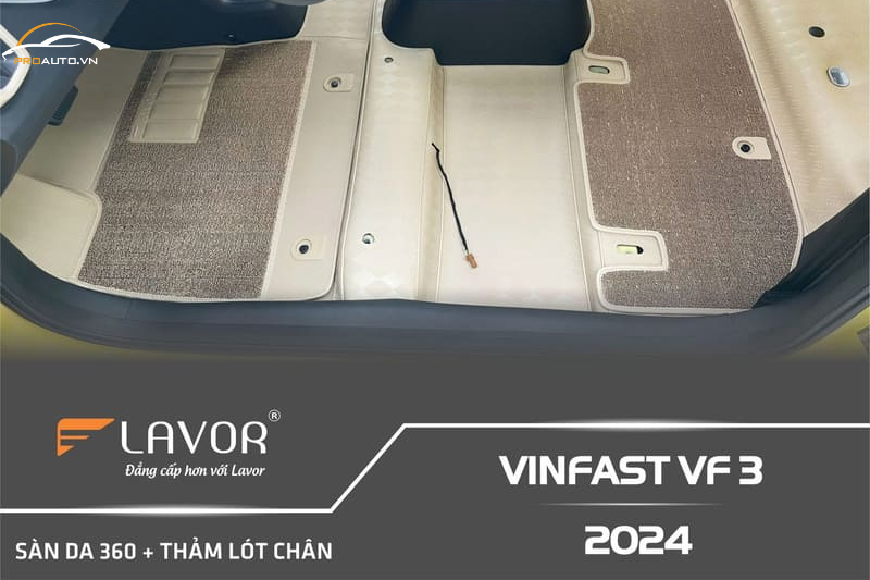 Thảm lót sàn VinFast VF3 thương hiệu Lavor chính hãng