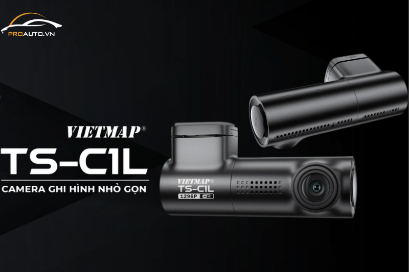 Thiết kế nhỏ gọn. tiện lợi cùng camera hành trình TS-C1L