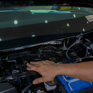 Cách âm chống ồn xe Nissan Navara 2025 vị trí khoang máy