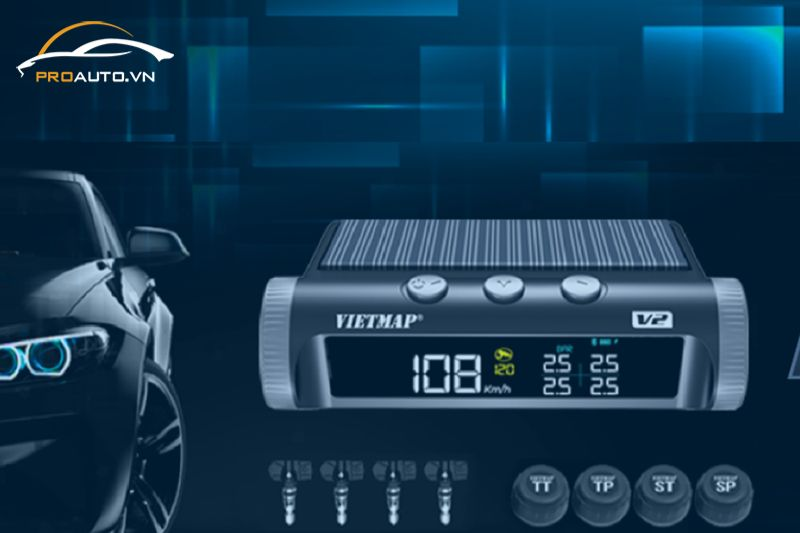 Cảm biến áp suất lốp Vietmap V2 công nghệ TPMS van ngoài an toàn