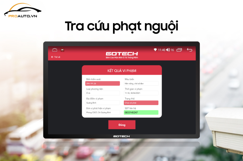 Gotech GTS4 kiểm tra phạt nguội chính xác
