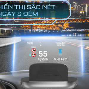 Hiển thị thông tin trực tiếp, sắc nét cùng Vietmap HUD H1X