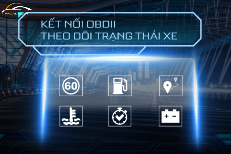 Kết nối Vietmap HUD H1N qua OBDII theo dõi trạng thái xe