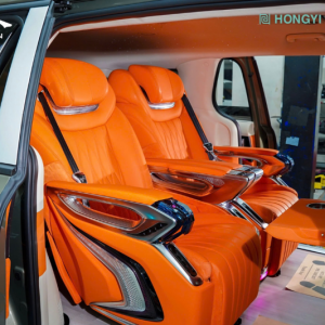 Kia Carnival độ ghế Crystal 4.0 Pro Max màu cam